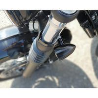 Wrap-Around Fork Indicator Turn Signal Bracket Clamps - Pair - 47mm - Black
